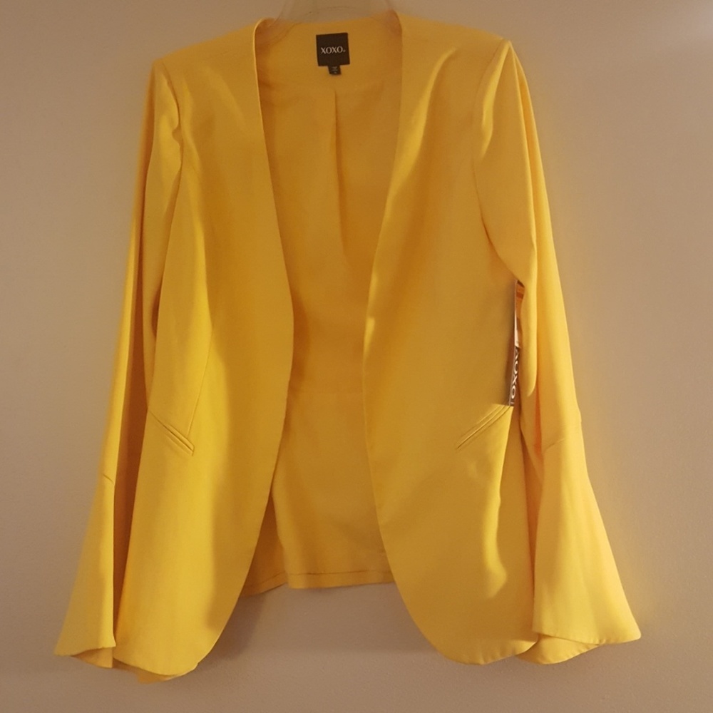 A yellow XOXO blazer